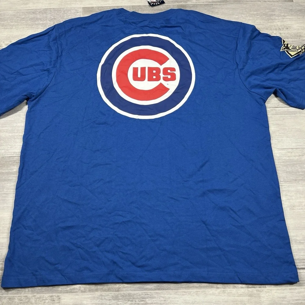 Mitchell & Ness Royal Blue Chicago Cubs MLB  Premium T-Shirt‎ Men's 2XL NEW